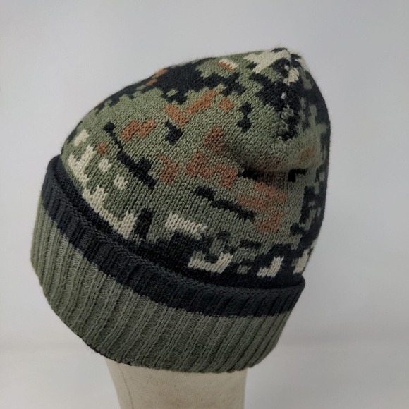 Unbranded Men's Knit Digital Camo Beanie Hat Fleece Lined 100% Acrylic - Picture 4 of 11